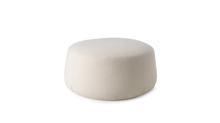 Pouf maxi en tissu bouclé beige DROPS