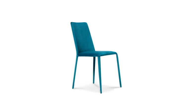 Chaise bleue KAORI - Chaise au style contemporain, disponible dans plusieurs coloris pour s'assortir au mieux à votre table.