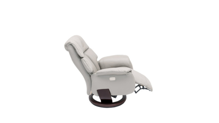 Fauteuil relax électrique en cuir blanc NEPTUNE - Réalisable en tissu et dans le coloris de votre choix, optez pour la qualité M