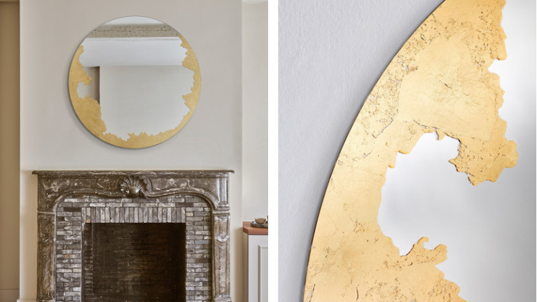 Miroir ORNATO I Avec des feuilles d'or