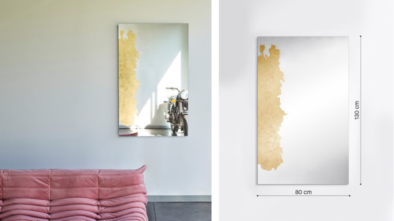 Miroir ORNATO I Avec des feuilles d'or