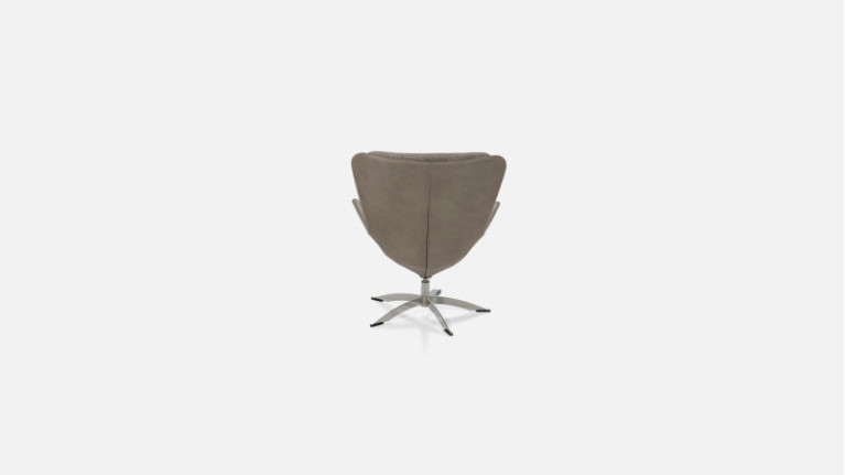 Fauteuil pivotant tissu tweed LIVY | Design scandinave