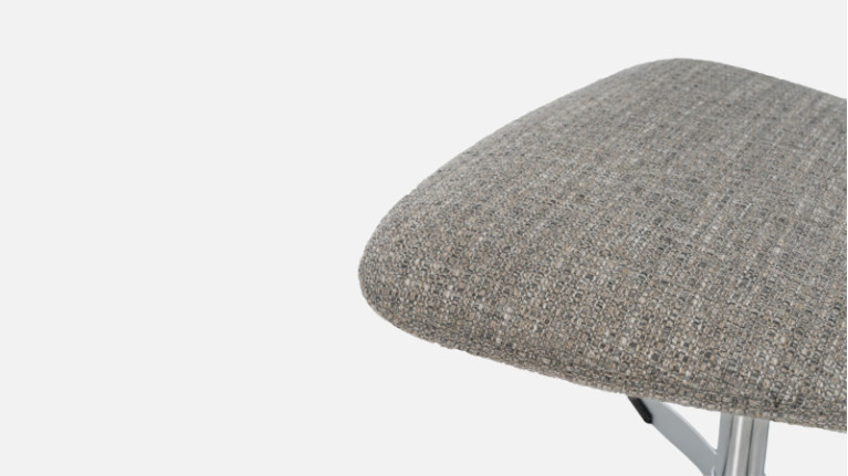 Fauteuil pivotant tissu tweed LIVY | Design scandinave