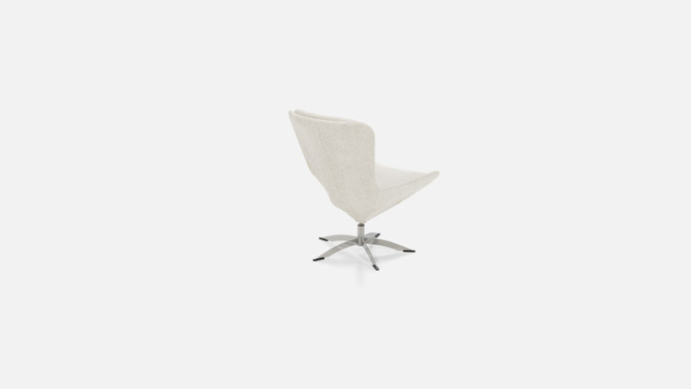 Fauteuil pivotant tissu LIVY | Design scandinave et confort parfait