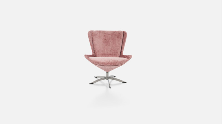 Fauteuil pivotant tissu LIVY | Design scandinave et confort parfait