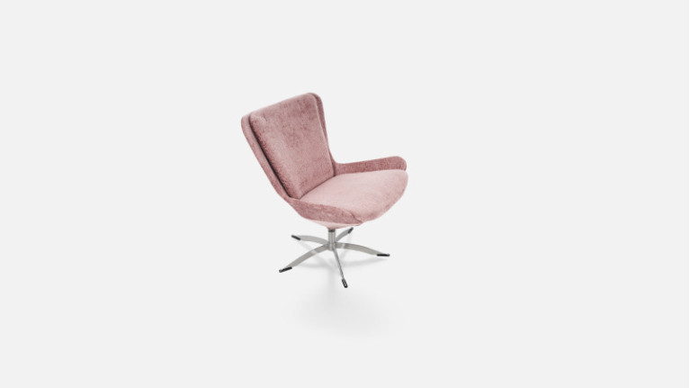 Fauteuil pivotant tissu LIVY | Design scandinave et confort parfait