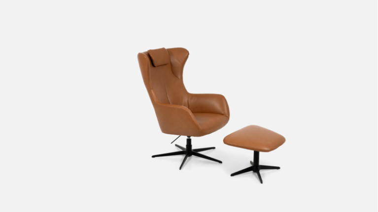 Fauteuil pivotant cuir DEXTER | Confort et d'élégance