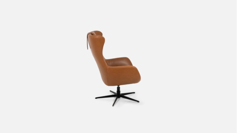 Fauteuil pivotant cuir DEXTER | Confort et d'élégance