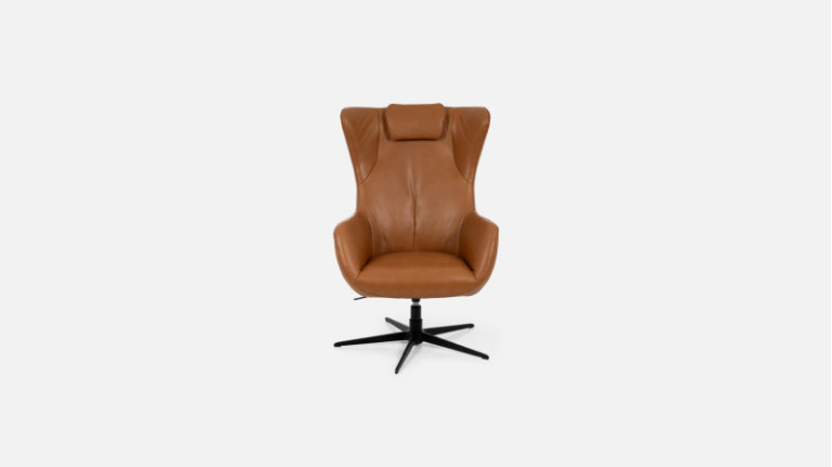 Fauteuil pivotant cuir DEXTER | Confort et d'élégance