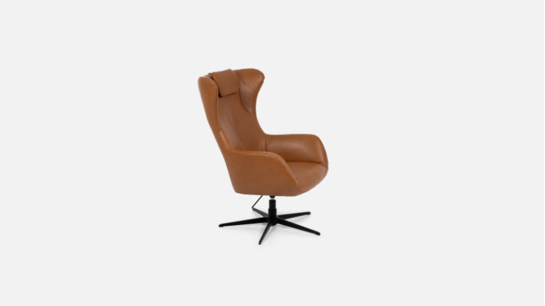 Fauteuil pivotant cuir DEXTER | Confort et d'élégance