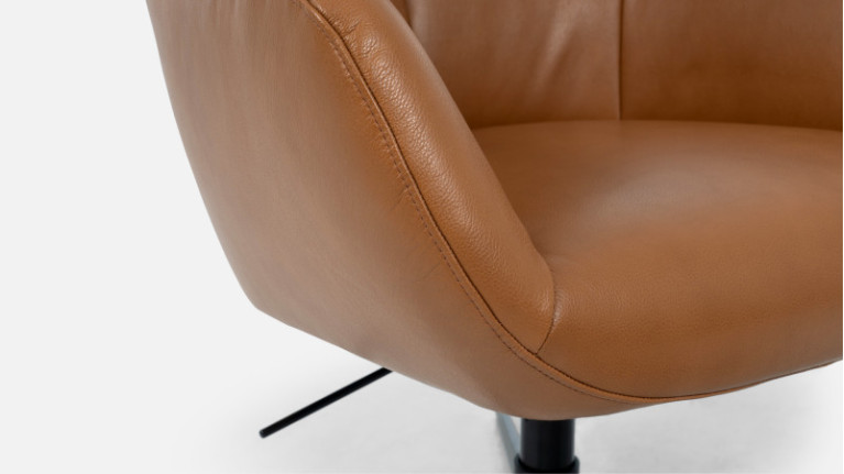 Fauteuil pivotant cuir DEXTER | Confort et d'élégance