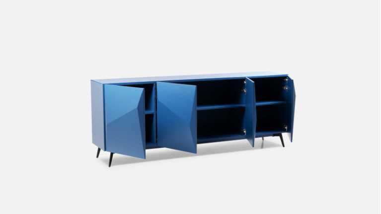 Buffet 4 portes laque mat ORIGAMI | Design minimaliste