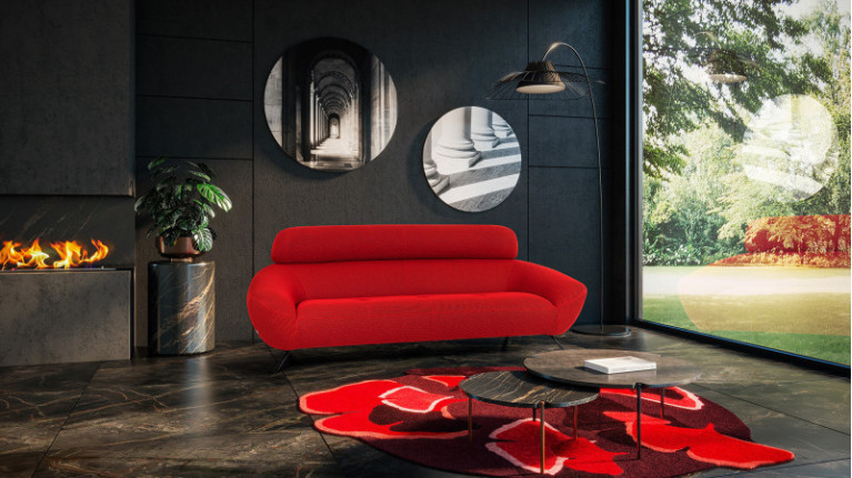 Canapé SHADE | Canapé rouge ultra design et contemporain