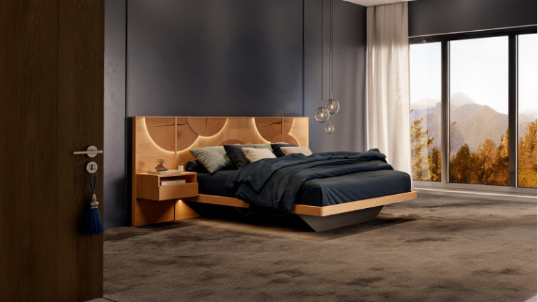 Ensemble de lit avec chevets attenants EQUINOXE | Chambre design