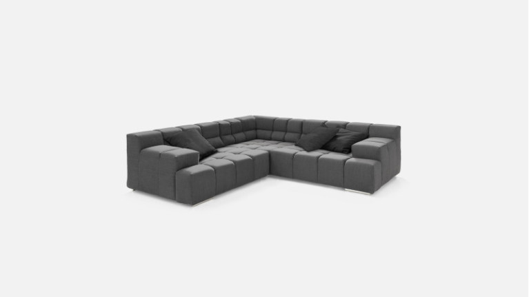 Canapé angle chaise longue maxi TEMPLE | avec assise réglable