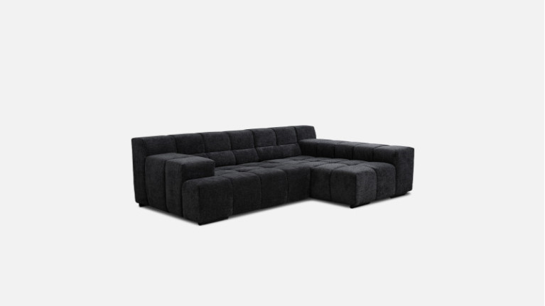 Canapé angle chaise longue maxi TEMPLE | avec assise réglable