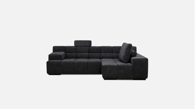 Canapé angle chaise longue maxi TEMPLE | avec assise réglable