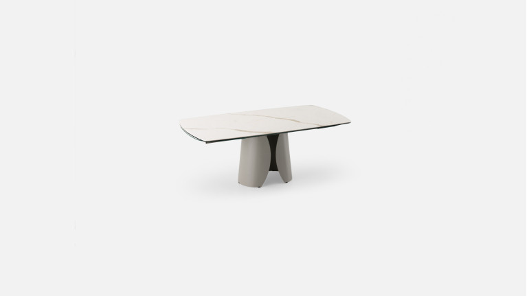 Table de repas extensible céramique OTTO | En verre fondu