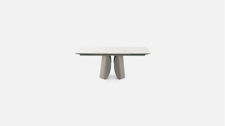 Table de repas extensible céramique OTTO | En verre fondu