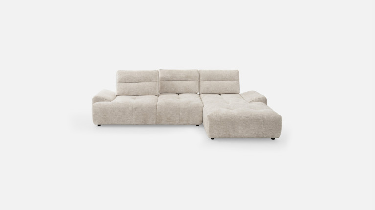 Canapé d'angle chaise longue tissu ANITA | Élégance et confort