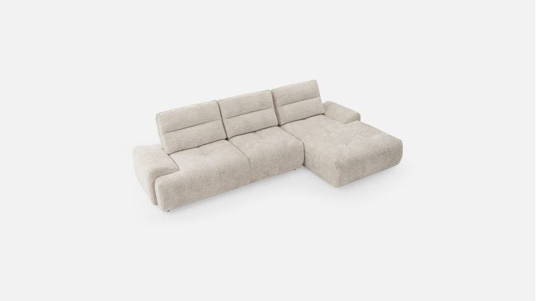 Canapé d'angle chaise longue tissu ANITA | Élégance et confort