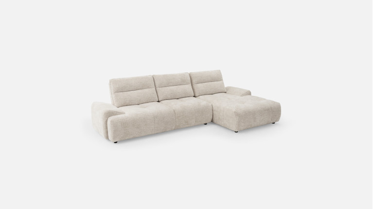 Canapé d'angle chaise longue tissu ANITA | Élégance et confort