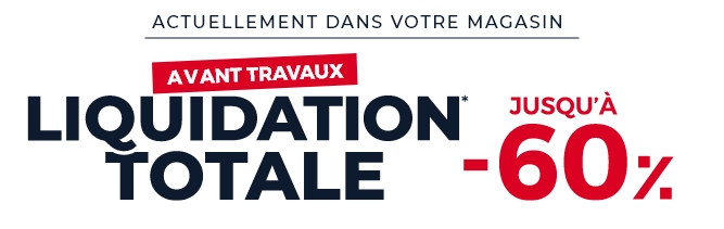 Liquidation avant travaux - Profitez de prix jusqu’à -60% dans votre magasin Mobilier de France AANDELNANS