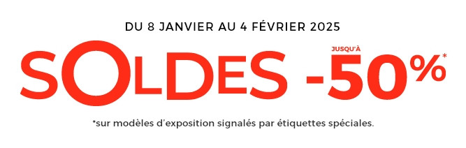 C’est le moment de se faire plaisir ! Des centaines de modèles soldés jusqu'à -50%* vous attendent dans nos magasins